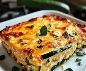 Cottage Cheese and Veggie Bake served in a dish
