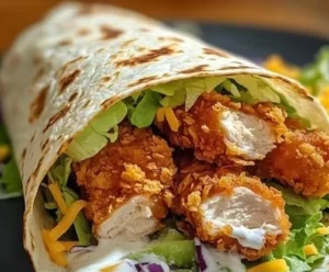 Crispy Ranch Chicken Snack Wrap featuring tender chicken and ranch flavors