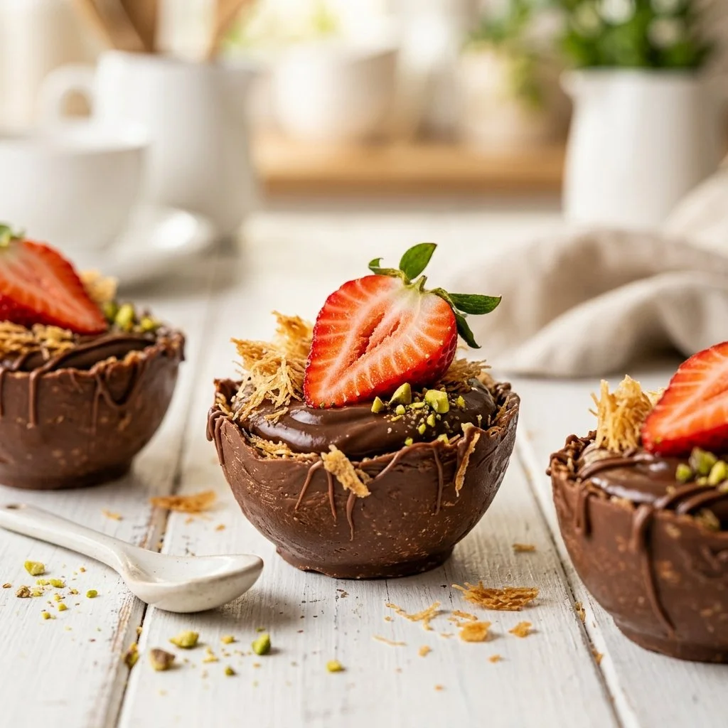 Dubai Chocolate Strawberry Cups Recipe
