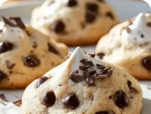 Delicious batch of Forgotten Cookies cooling on a wire rack