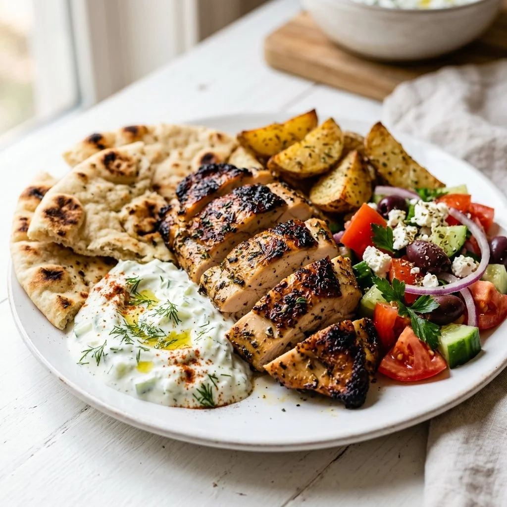 Greek-Style Sheet Pan Chicken Gyro