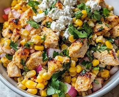 High-Protein Chicken Street Corn Salad