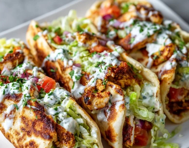 High Protein Crispy Cottage Cheese Flatbread Chicken Wraps