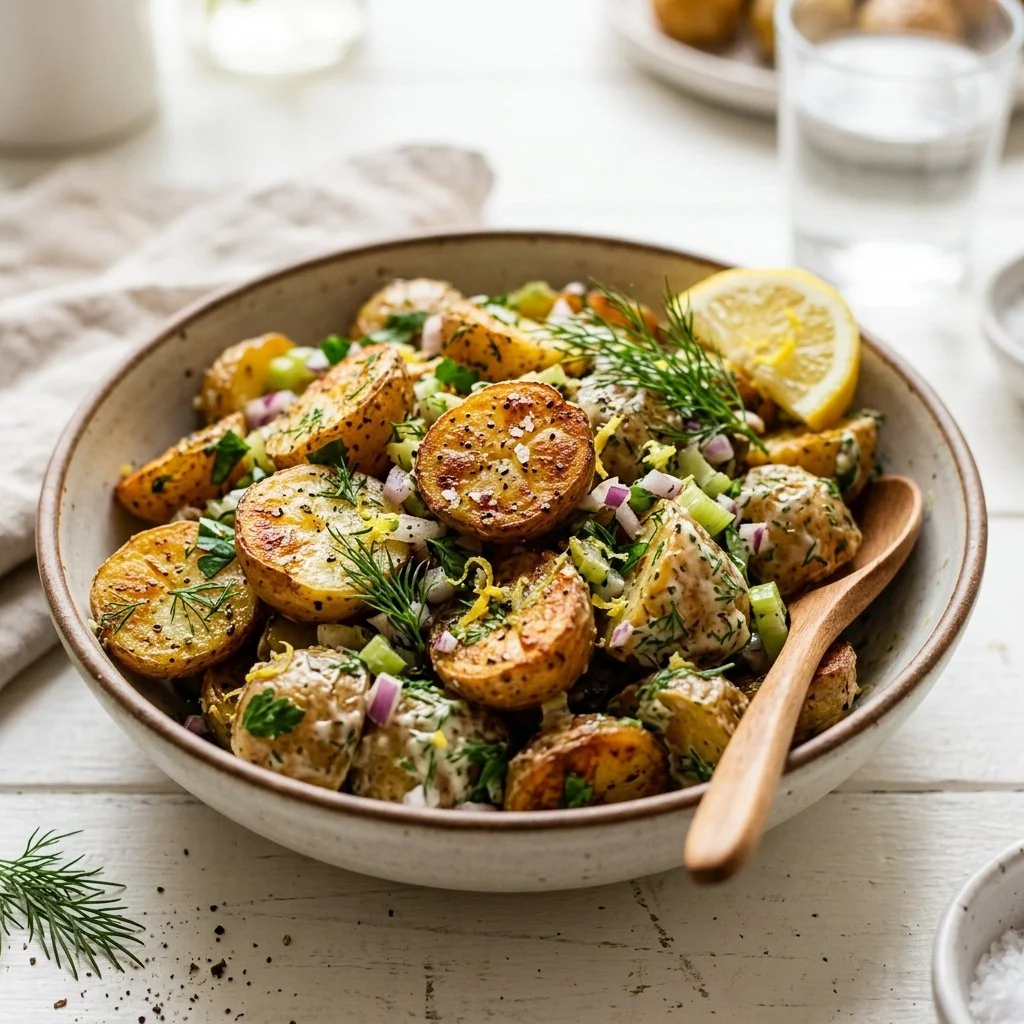 Lemony Roasted Potato Salad