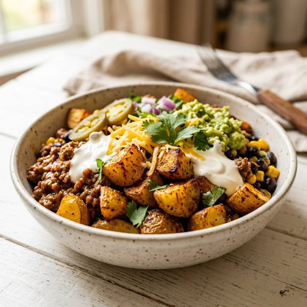 Loaded Potato Taco Bowl