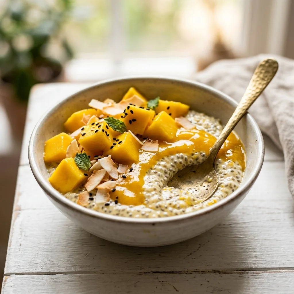 Mango Chia Pudding with Sticky Rice