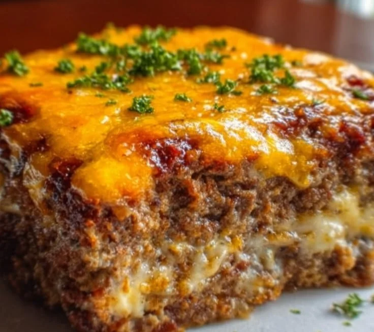Delicious Meatloaf Casserole served in a baking dish