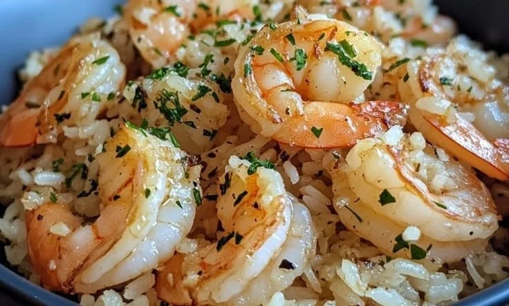 15-Minute Garlic Butter Shrimp Rice