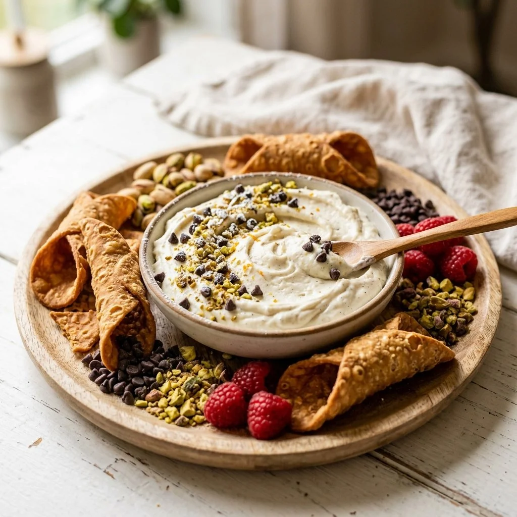 No-Bake Cannoli Dip Board