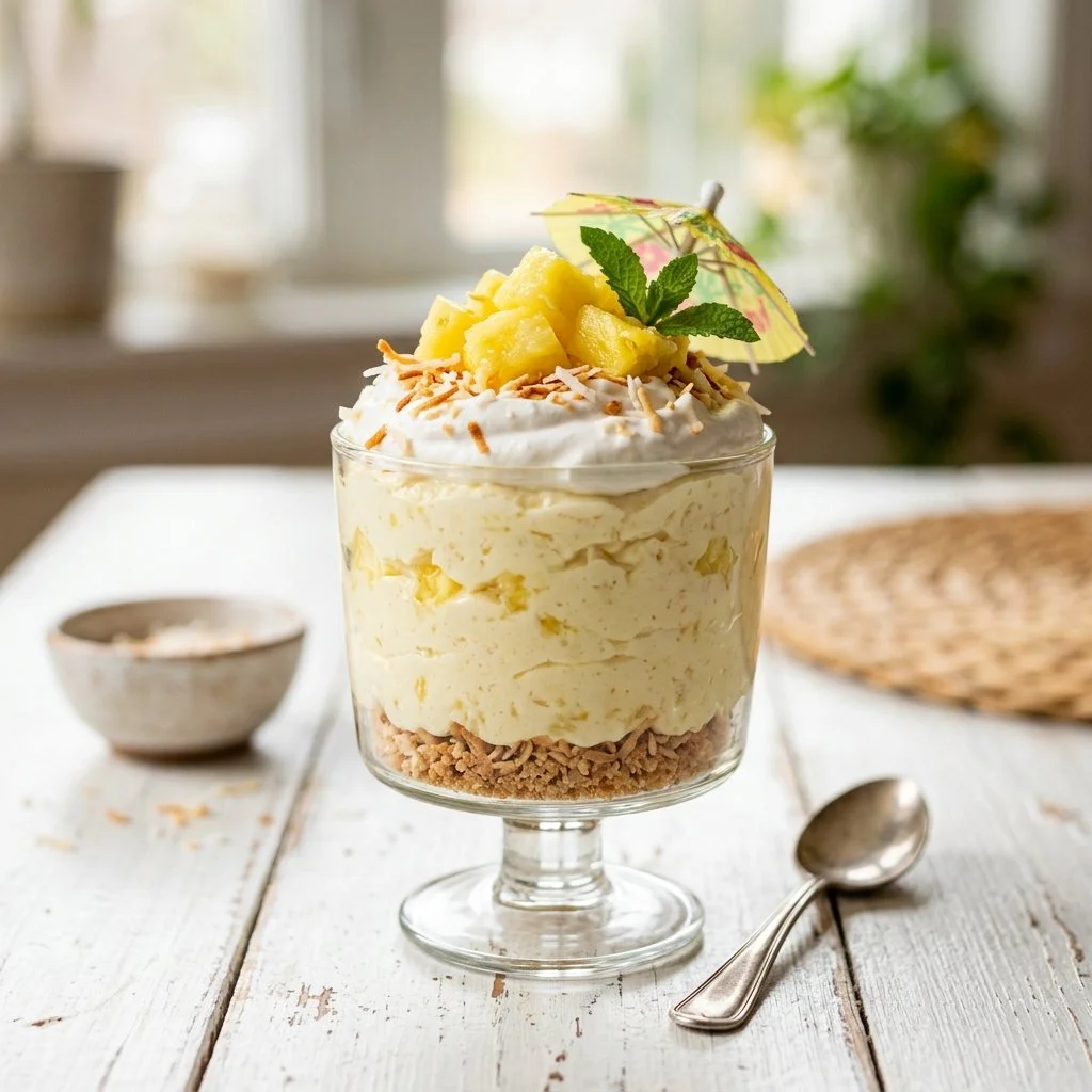 No-Bake Piña Colada Cheesecake Mousse Recipe