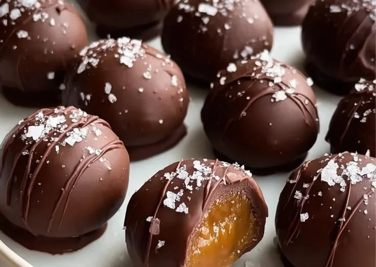 No-Bake Salted Caramel Fudge Truffles