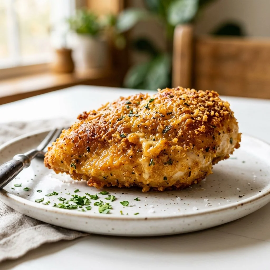 Parmesan-Crusted Crispy Chicken Breast