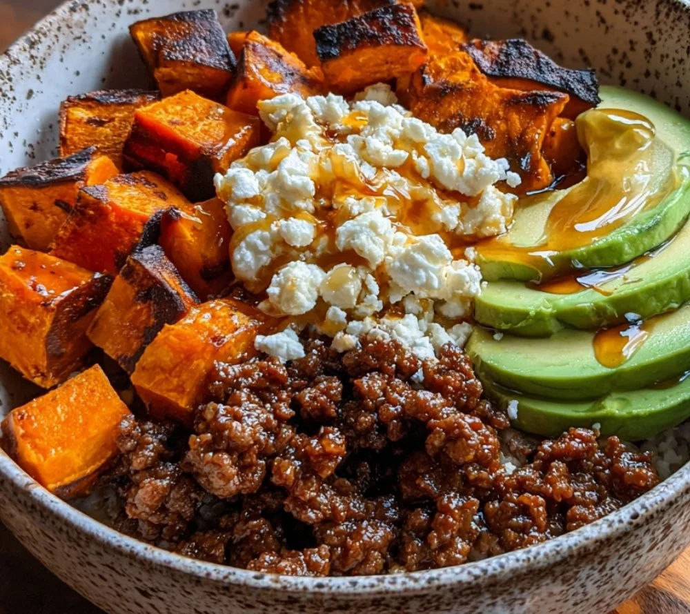 High Protein Hot Honey Beef Bowl