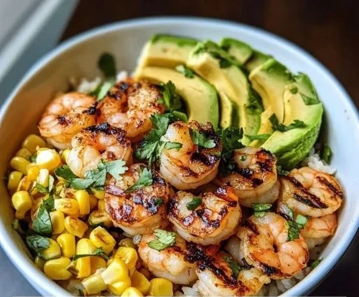 Quick and delicious shrimp bowl recipe with fresh ingredients