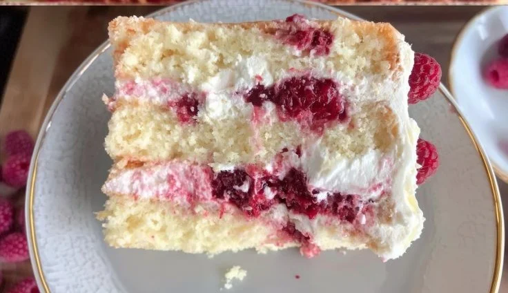 Raspberry Cream Layer Cake