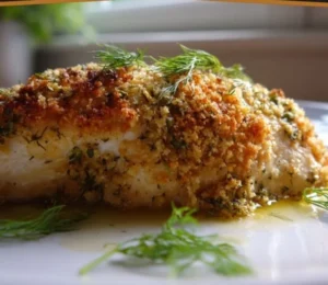 Savory Parmesan Chicken with pickles served on a plate, garnished for flavor.