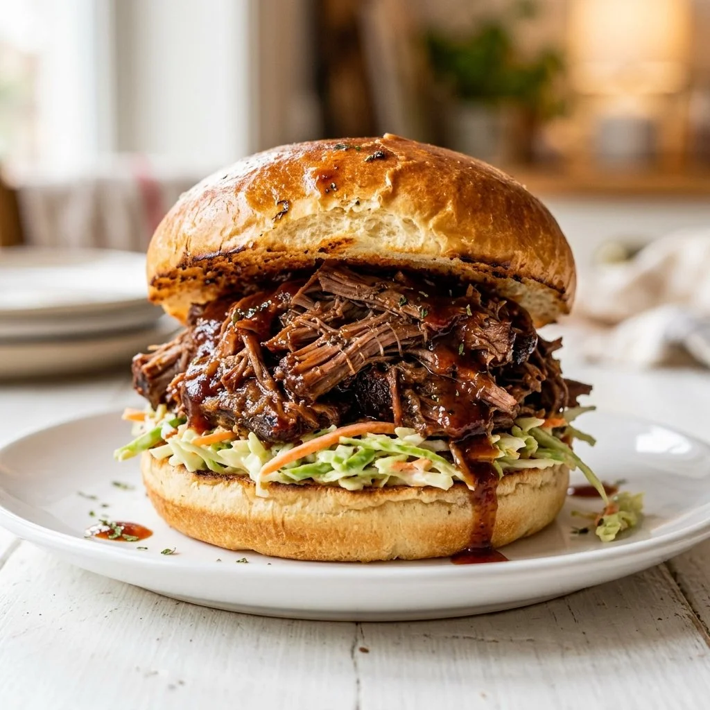 Slow Cooker BBQ Beef Sandwiches