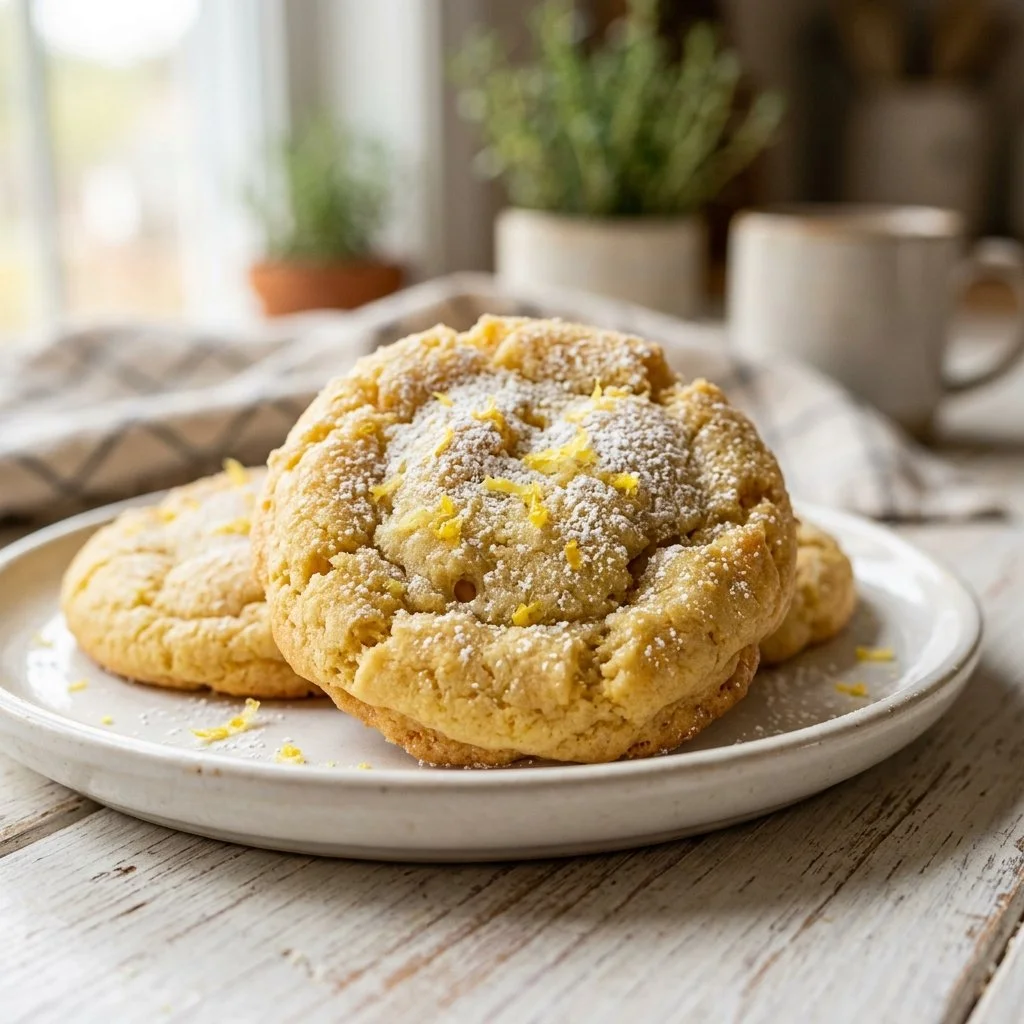 Soft and Thick Lemon Cookies