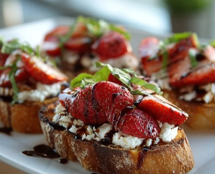 Goat Cheese and Strawberry Appetizer