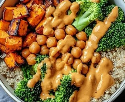 Thai Peanut Sweet Potato Buddha Bowl