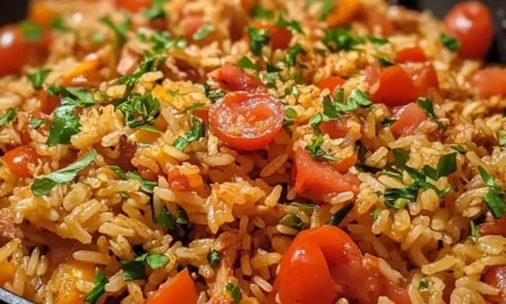Turkey Tomato Rice Skillet