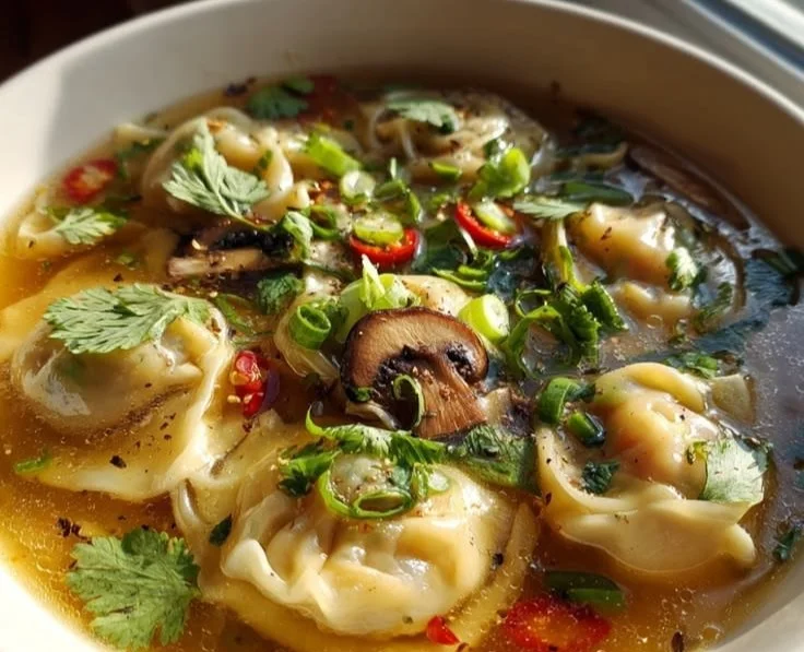 Vegetarian Dumpling Soup