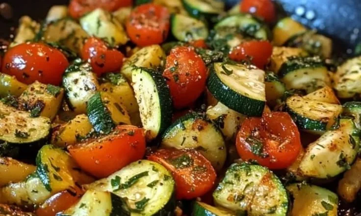 Vegetarian Zucchini Tomato Skillet