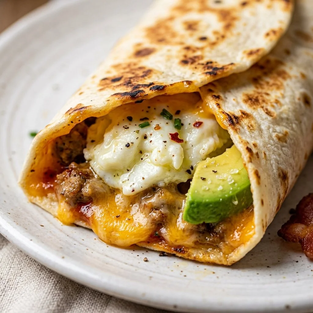 Viral tortilla wrap breakfast with egg whites, perfect for a quick meal