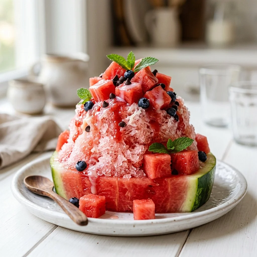 Watermelon Shaved Ice Cake Recipe
