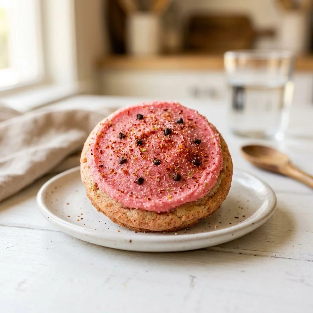 Watermelon Sugar Cookies with Tajín
