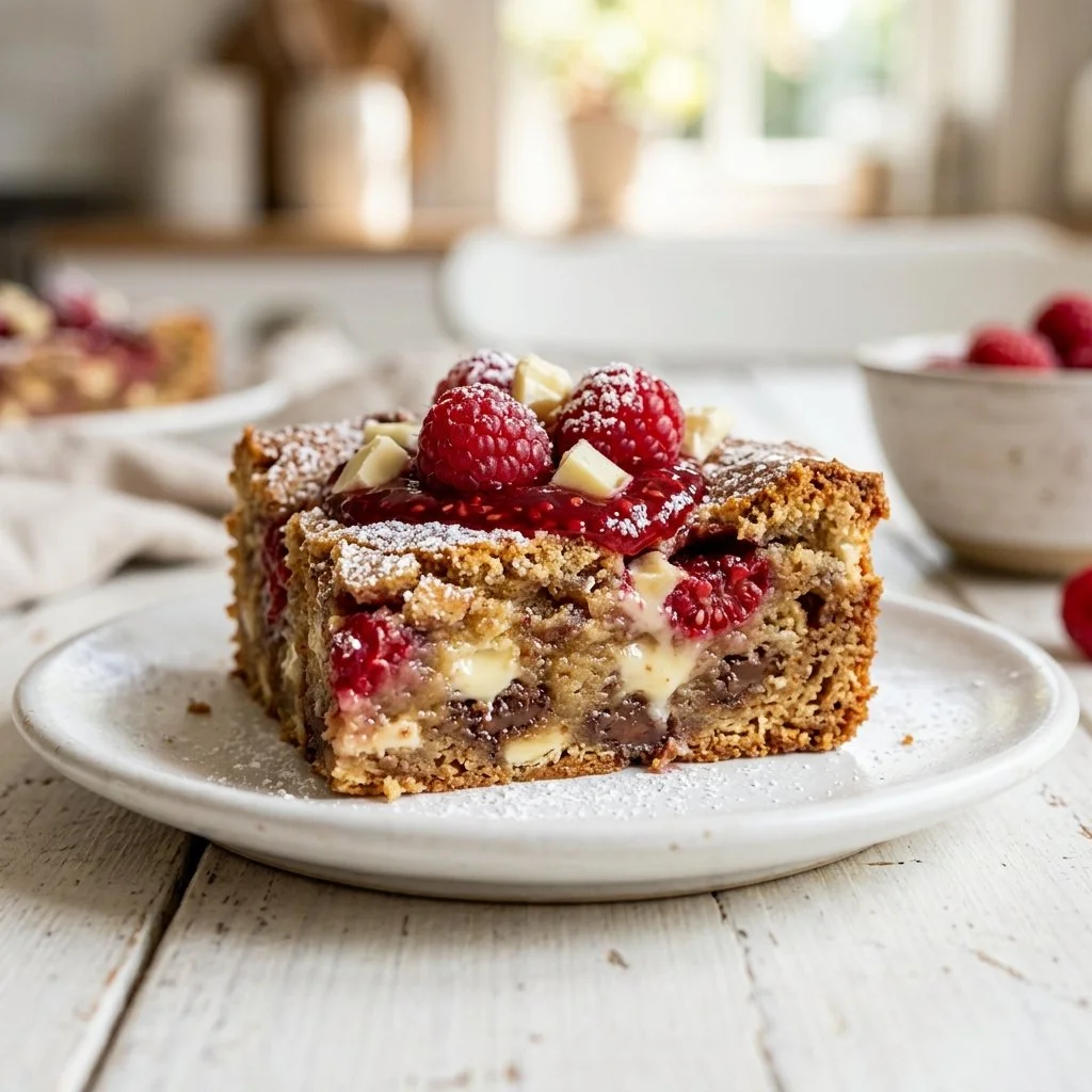 White Chocolate Raspberry Blondies