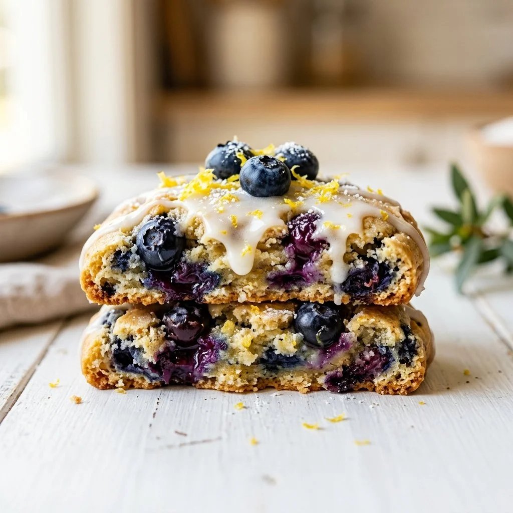 Zesty Lemon and Blueberry Cookies