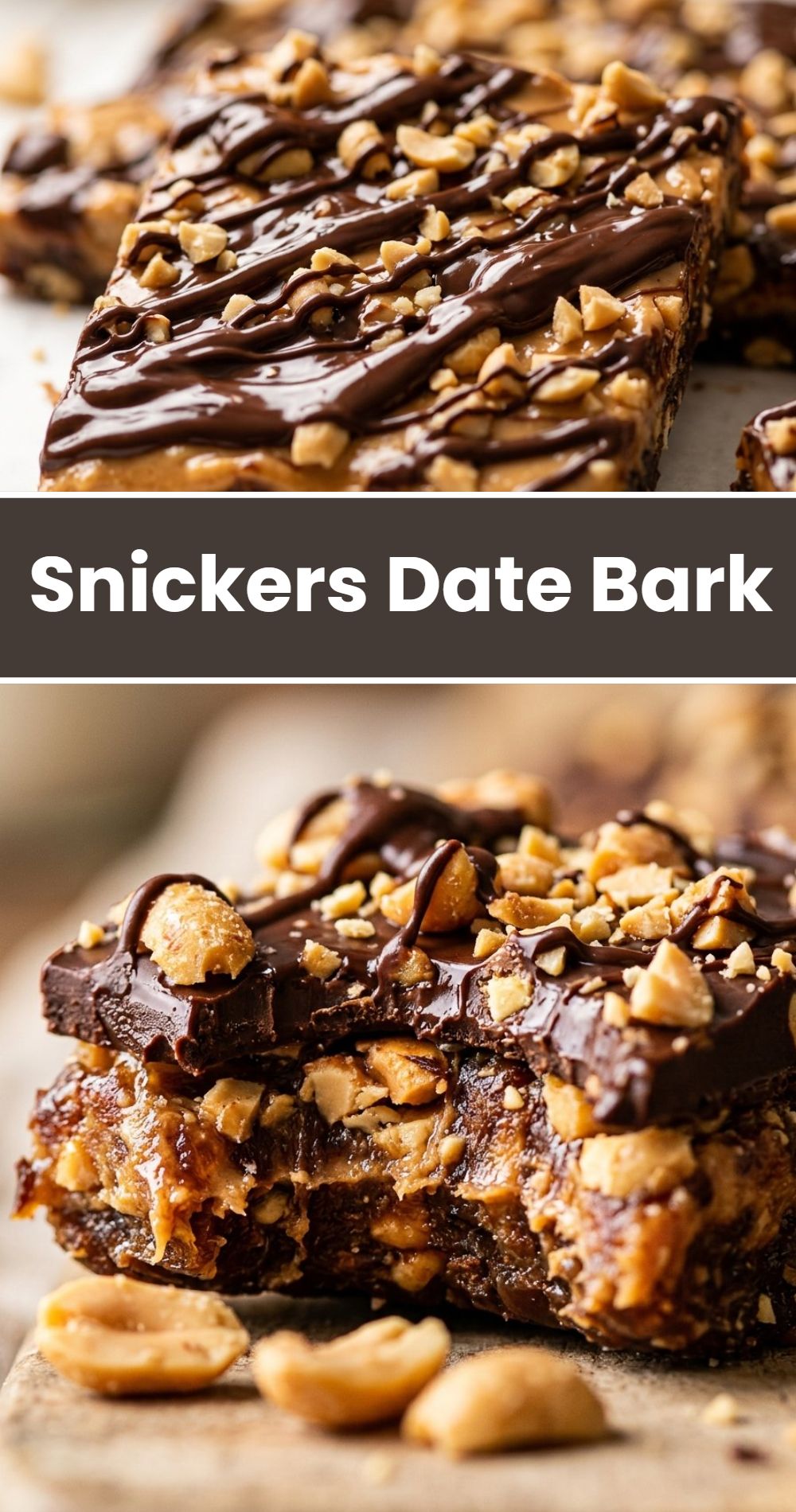 Snickers Date Bark