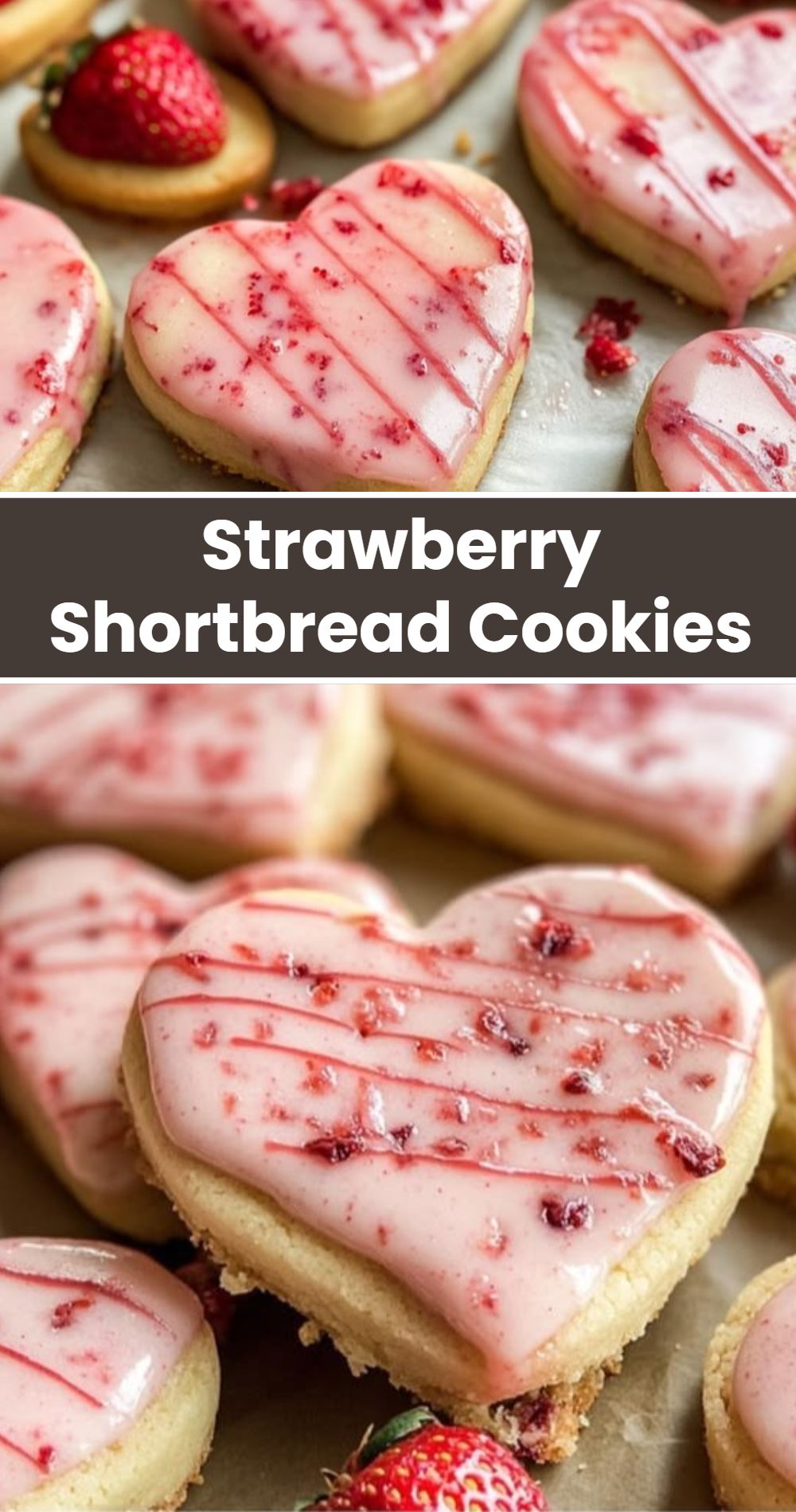 Strawberry Shortbread Cookies