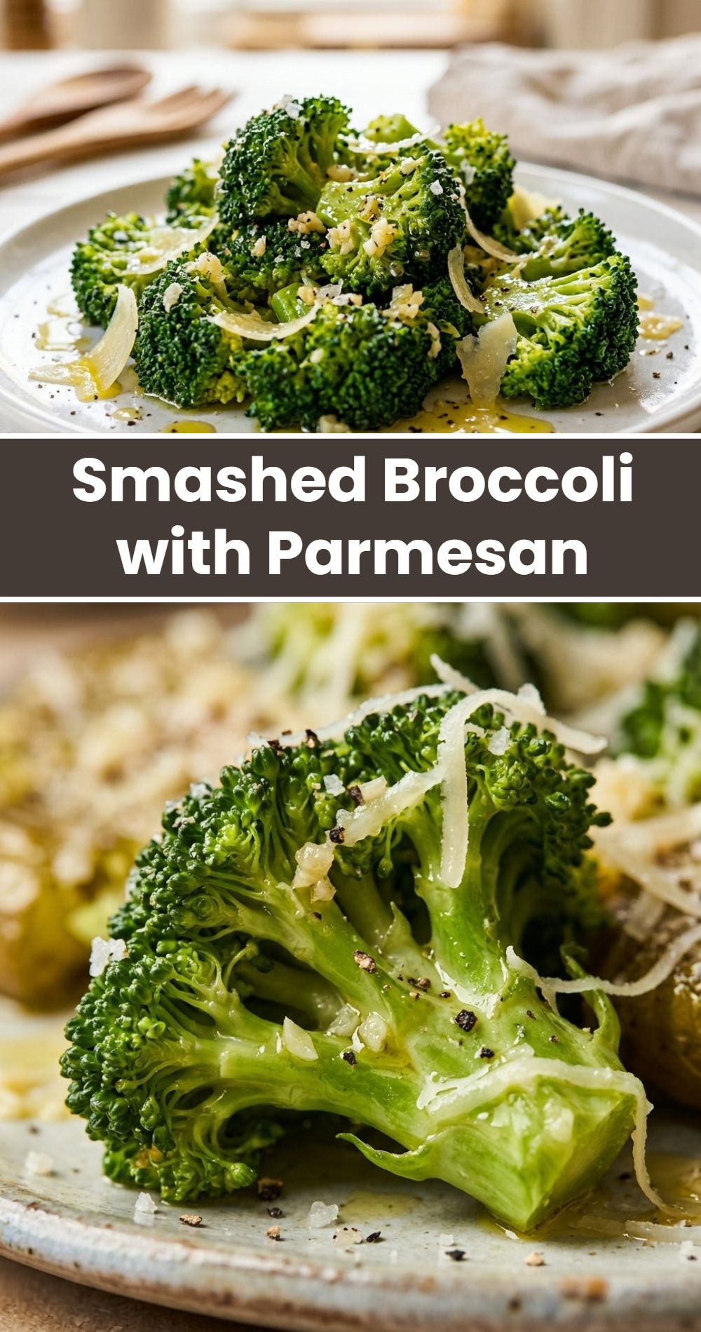 Smashed Broccoli With Parmesan