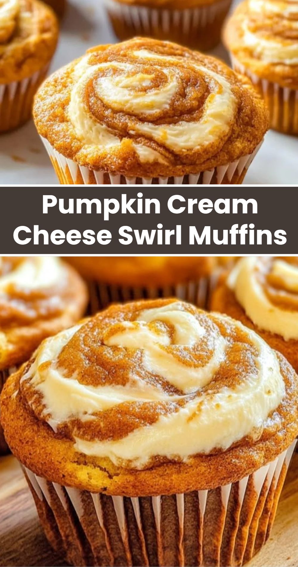 Pumpkin Cream Cheese Swirl Muffins