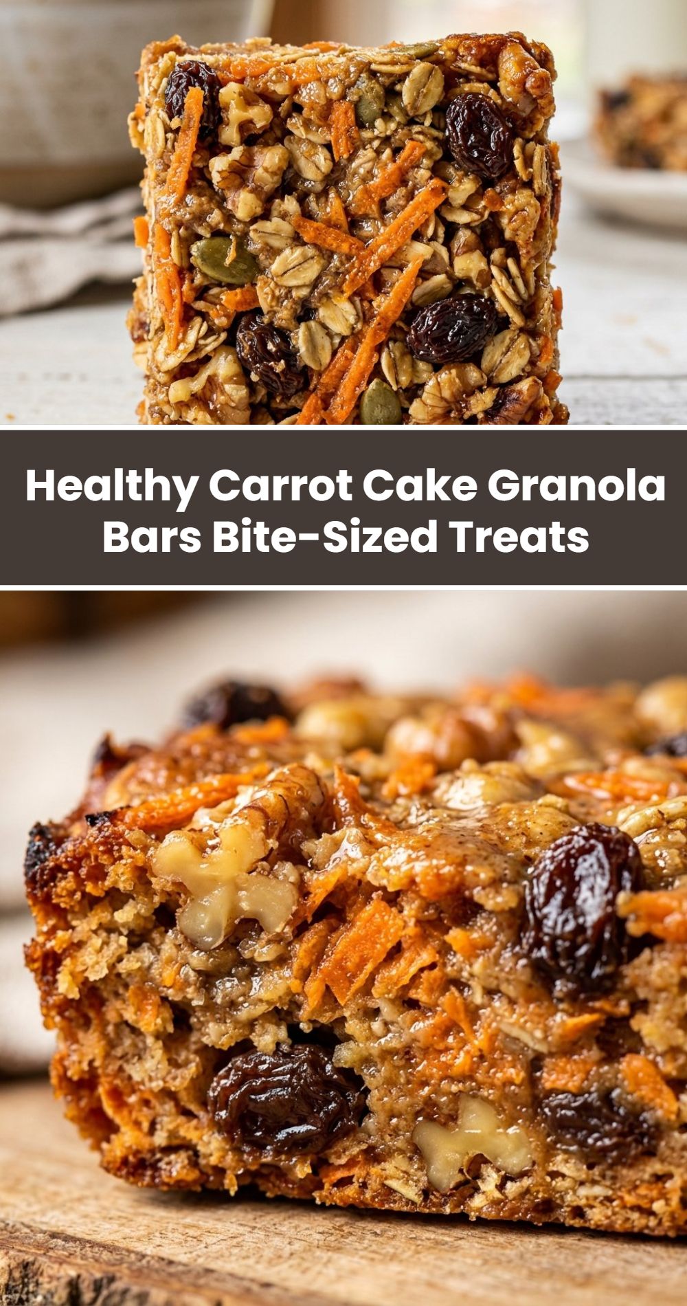 Healthy Carrot Cake Granola Bars