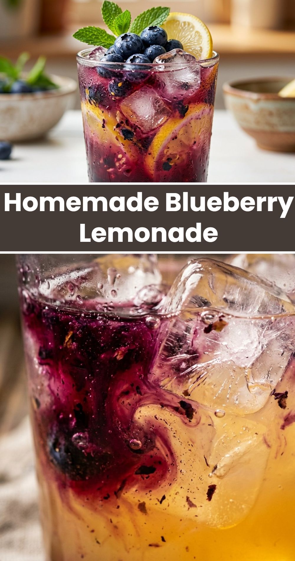 Homemade Blueberry Lemonade