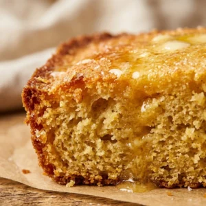 Delicious Butter-Swim Cornbread served in a baking dish.