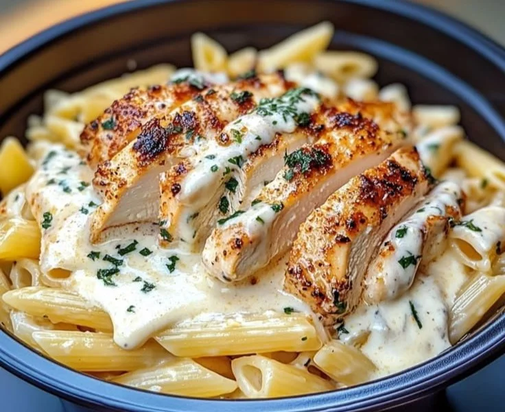Creamy Chicken Alfredo Pasta Bowls