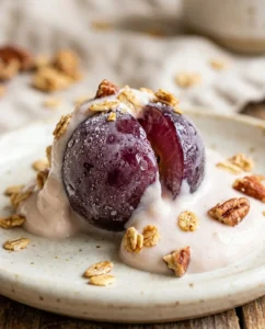 Delicious homemade frozen grape bites served in a bowl