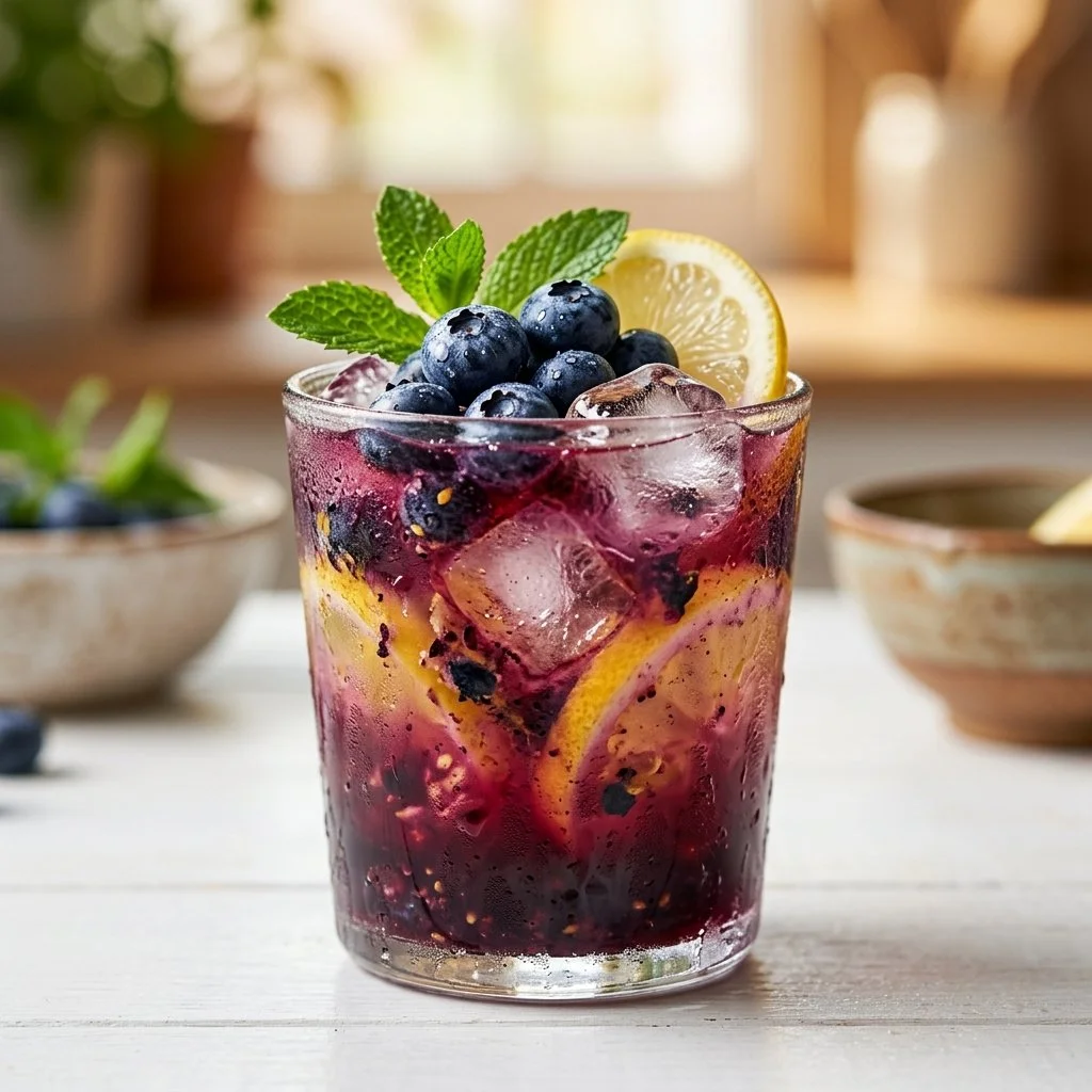 Homemade Blueberry Lemonade