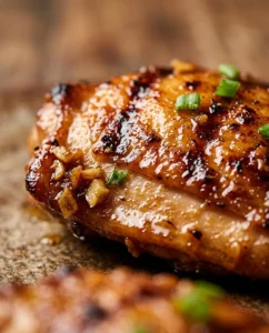 Huli Huli Chicken grilled with a tasty marinade, served on a plate.