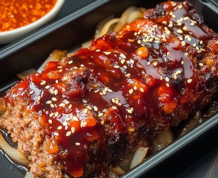 Korean Meatloaf with Gochujang Glaze
