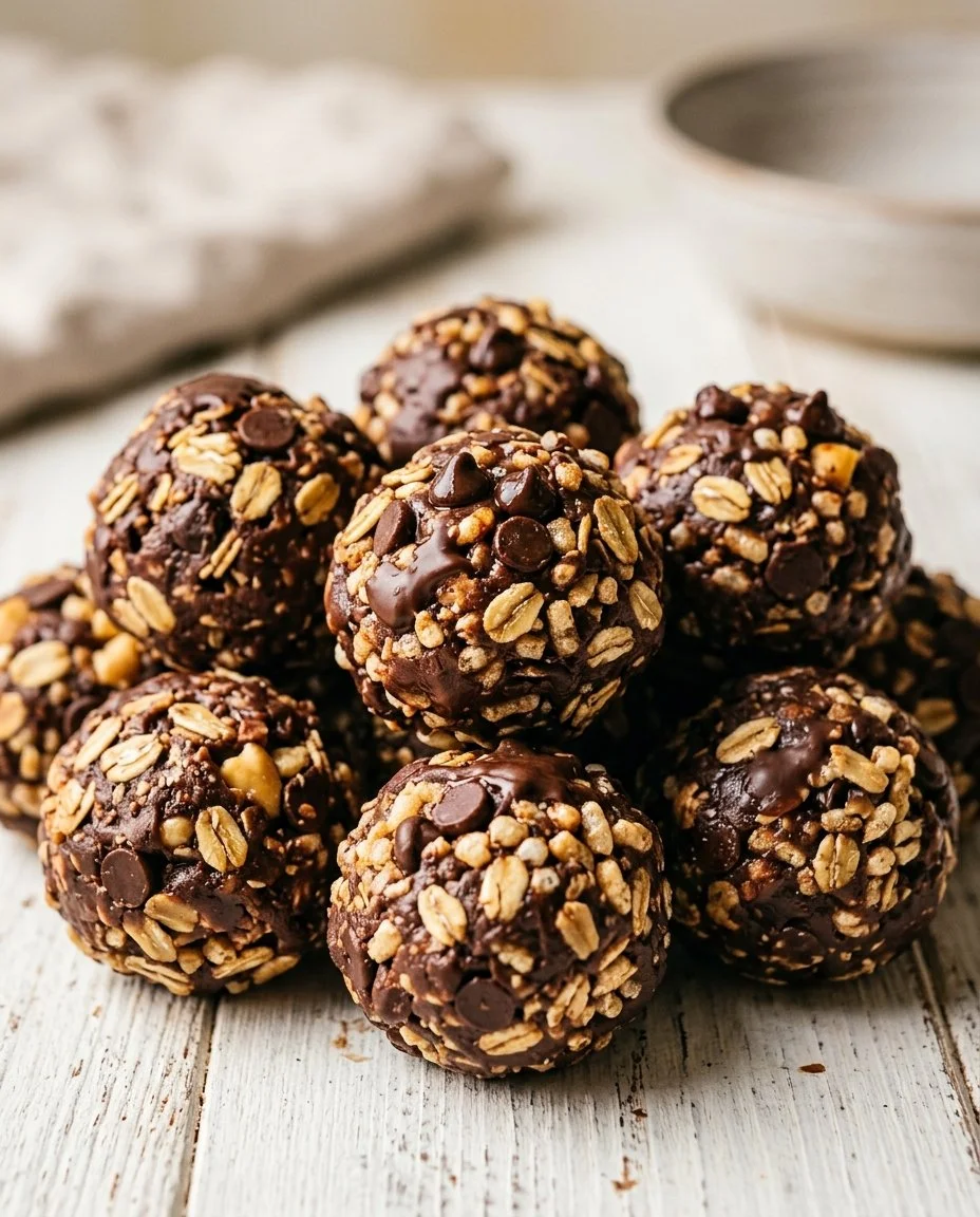 No-Bake Chocolate Crunch Protein Balls