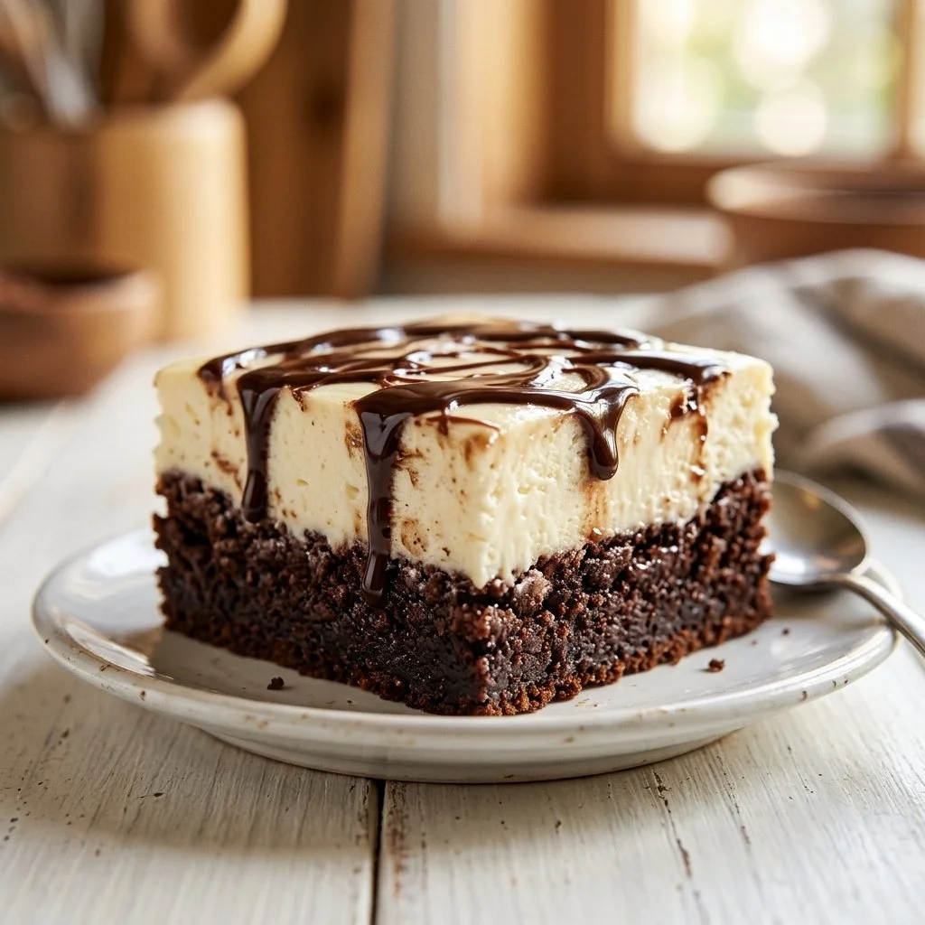 No-Bake Fudge Brownie Cheesecake Recipe