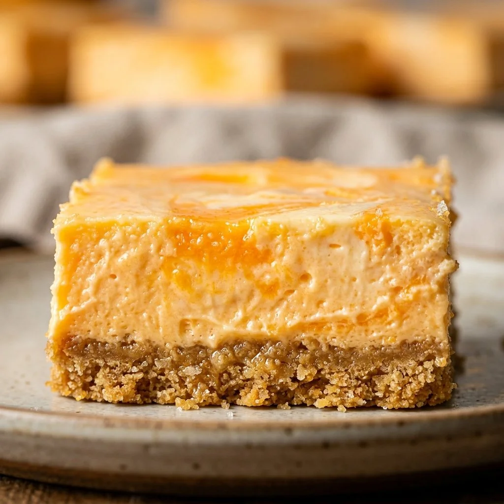 Delicious Orange Creamsicle Dream Bars served on a plate