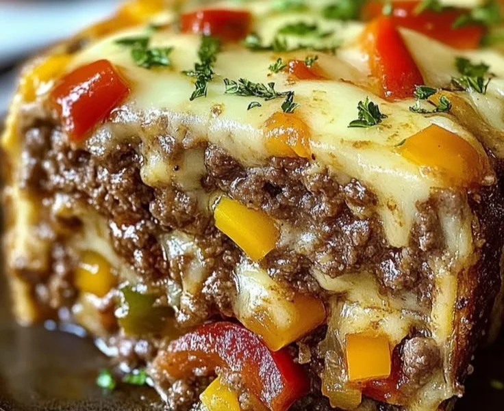 Philly Cheesesteak Meatloaf