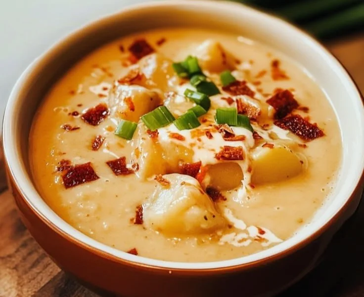 Potato Beef Broth and Cheese Soup