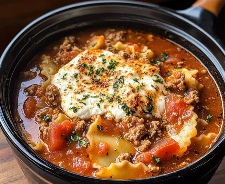 Slow Cooker Lasagna Soup